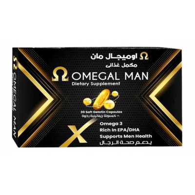 OMEGAL MAN DIETARY SUPPLEMENT ( HIGH PURIFIED OMEGA 3 + COENZYME Q10 + ZINC + SELENIUM ) 30 SOFT GELATIN CAPSULES